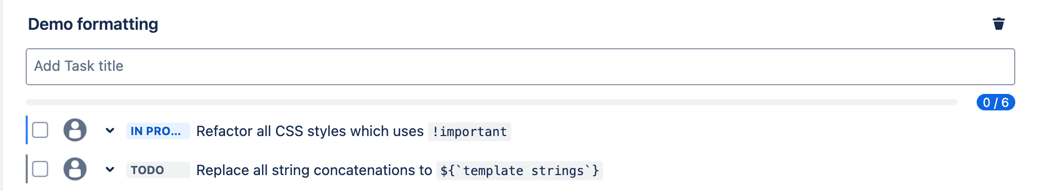 code text formatting