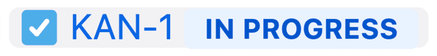issue key mention demonstrated issue in progress