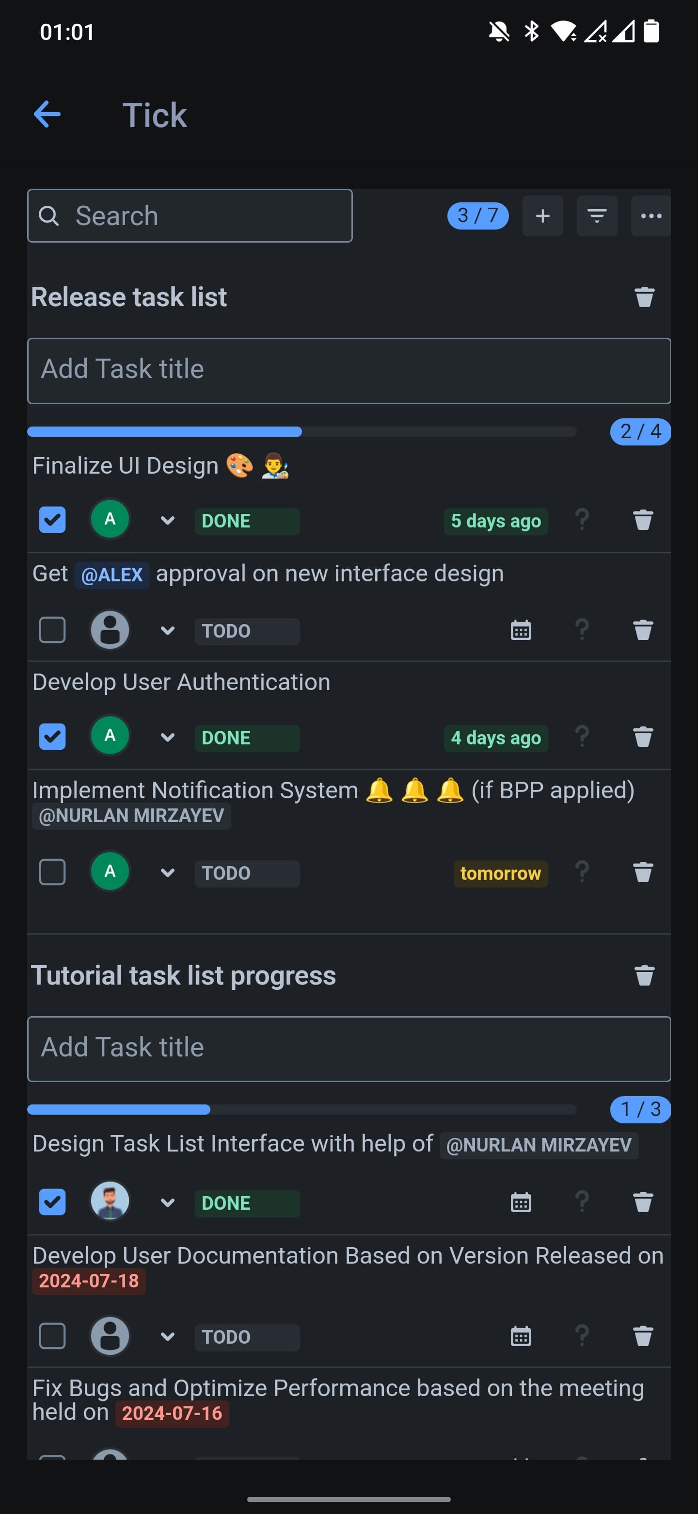 mobile view android dark theme