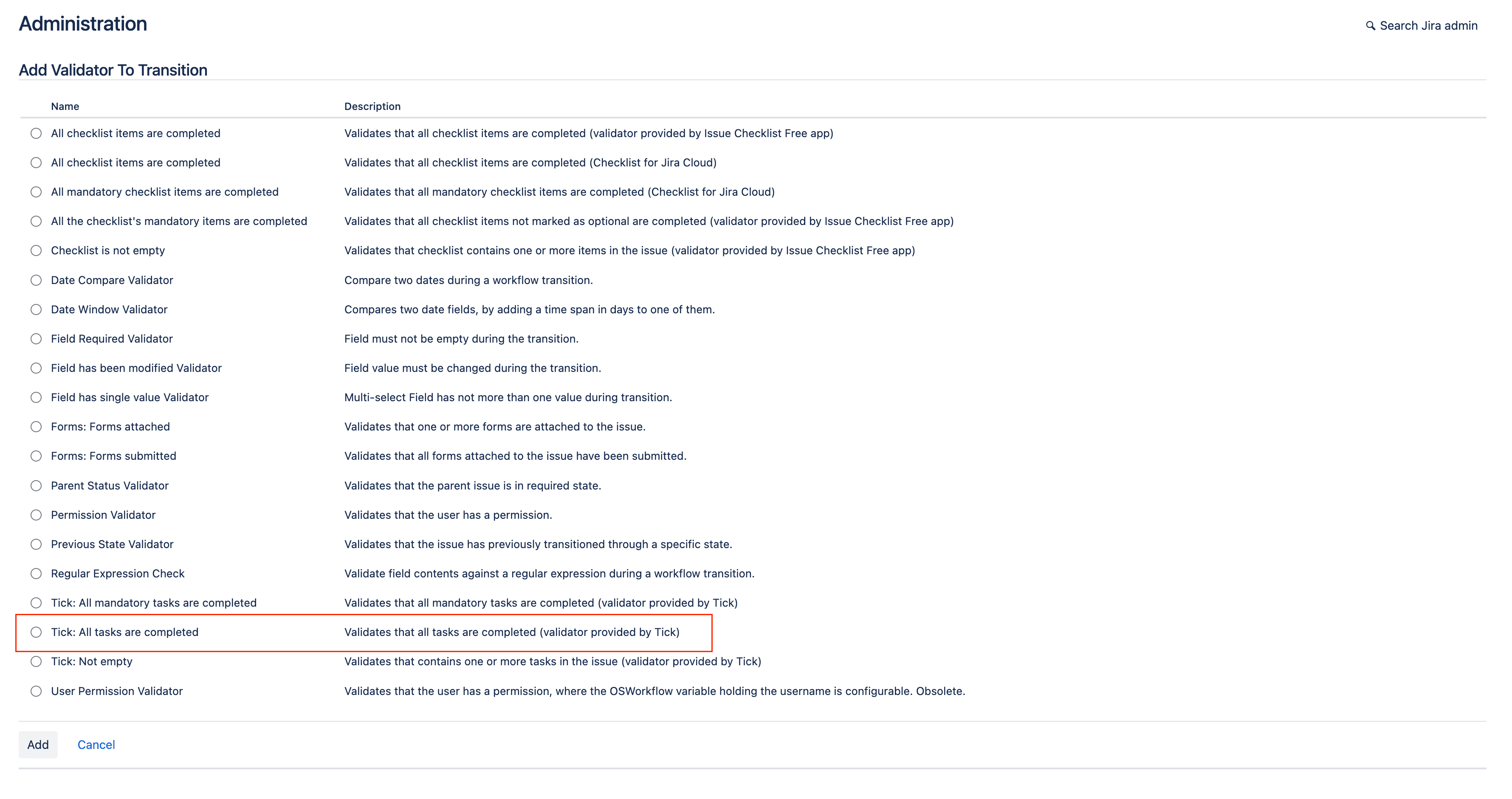 workflow Validates that all tasks are completed marked in red