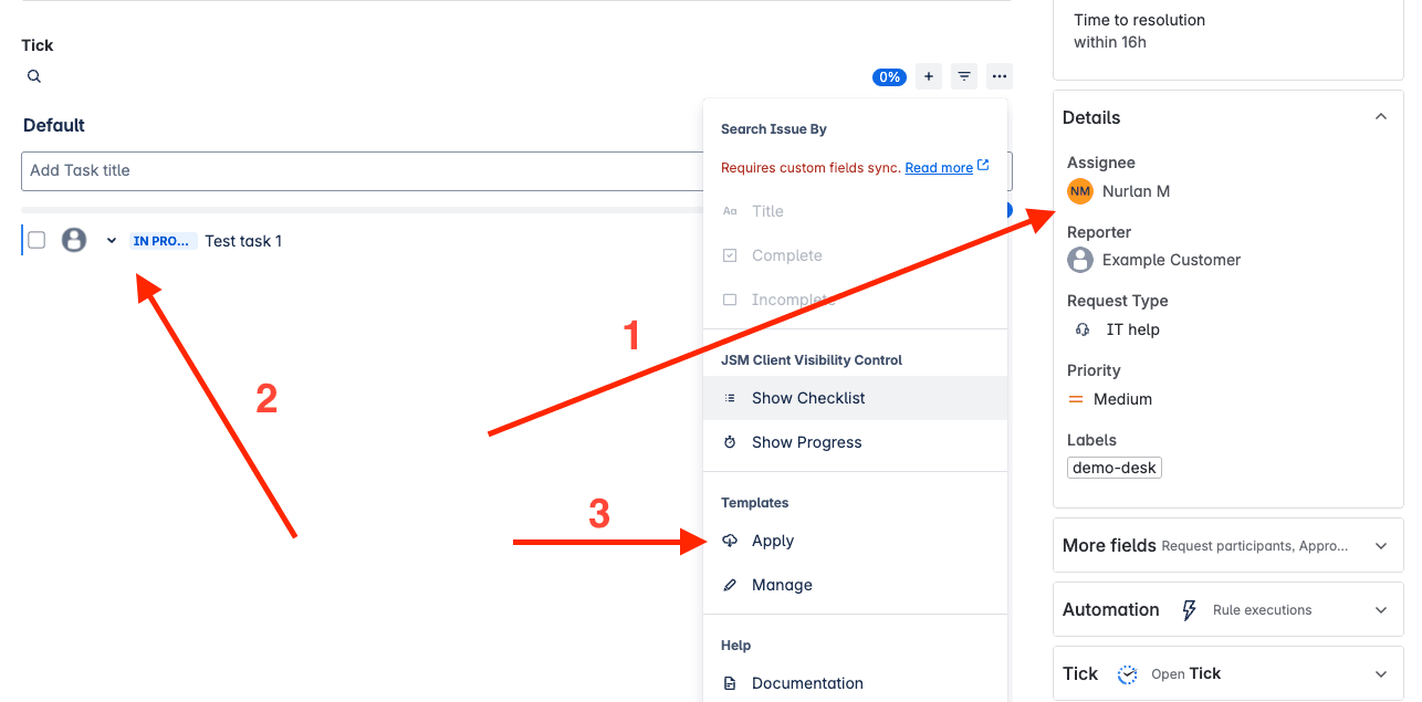 Tick checklist for Jira - custom permissions applied